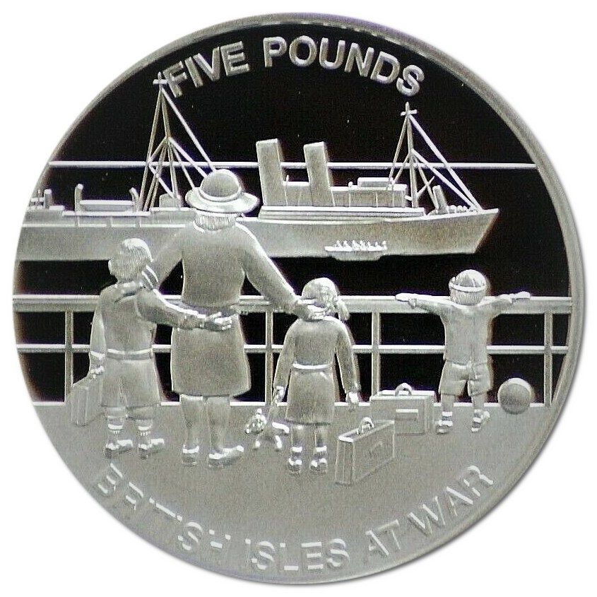 Jersey 5 Pounds - Elizabeth II Wartime Evacuation reverse