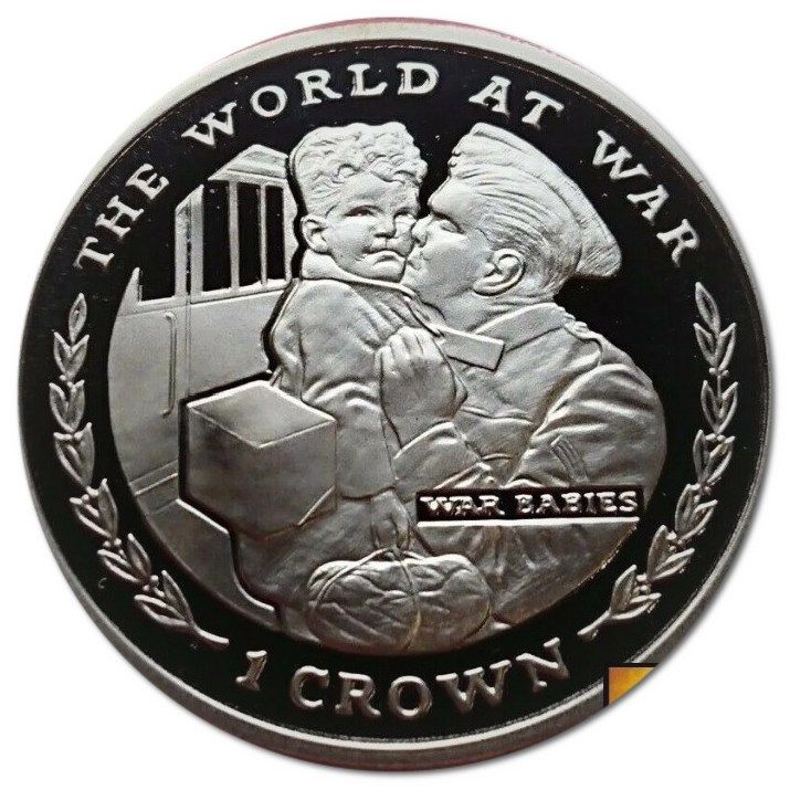 Gibraltar 1 Crown - Elizabeth II War Babies; Silver Proof reverse