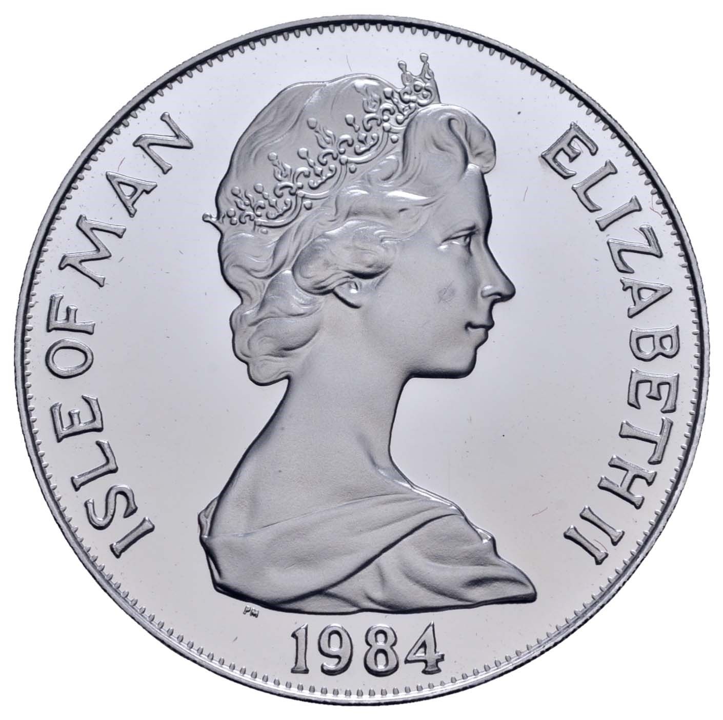 Isle of Man 1 Crown - Elizabeth II Ice Dancing; Platinum obverse