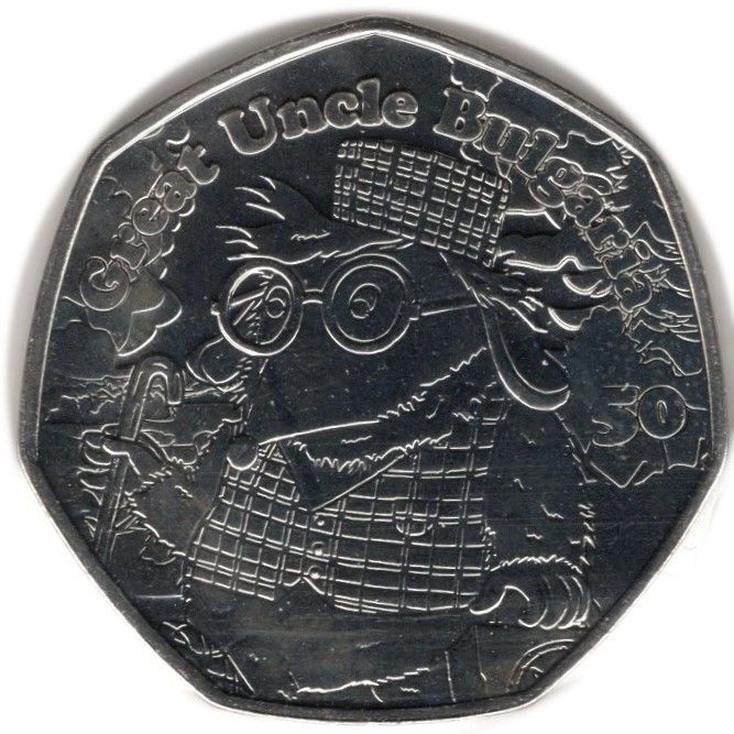 Guernsey 50 Pence - Charles III The Wombles - Great Uncle Bulgaria reverse