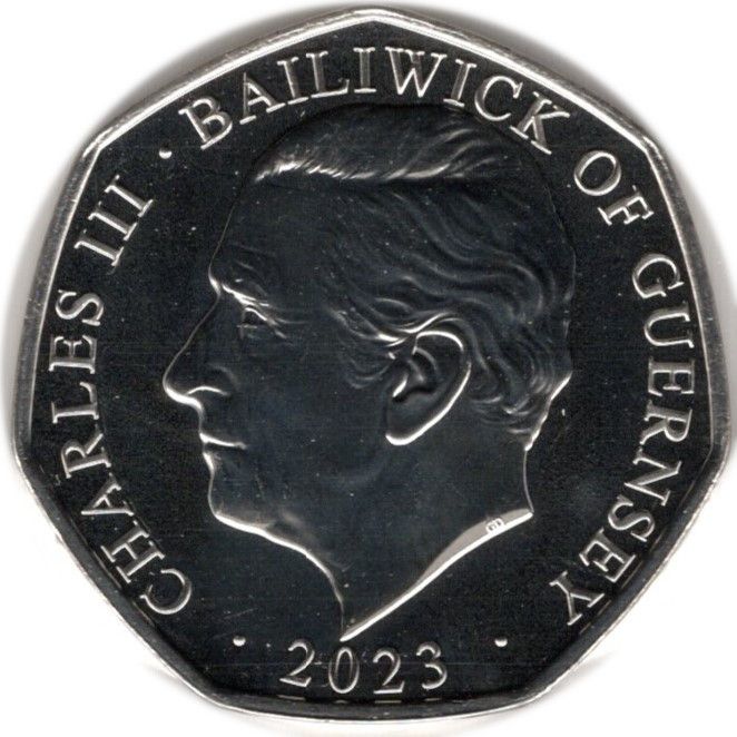 Guernsey 50 Pence - Charles III The Wombles - Orinoco obverse