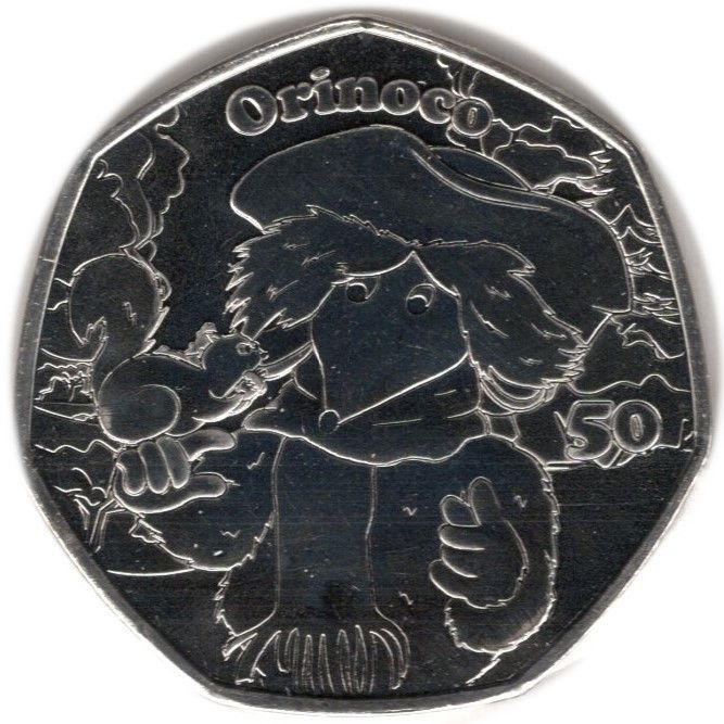 Guernsey 50 Pence - Charles III The Wombles - Orinoco reverse