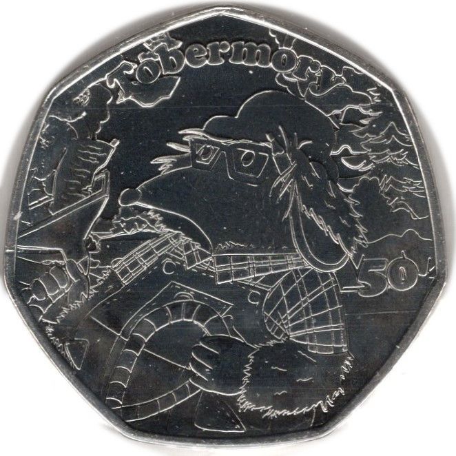 Guernsey 50 Pence - Charles III The Wombles - Tobermory reverse