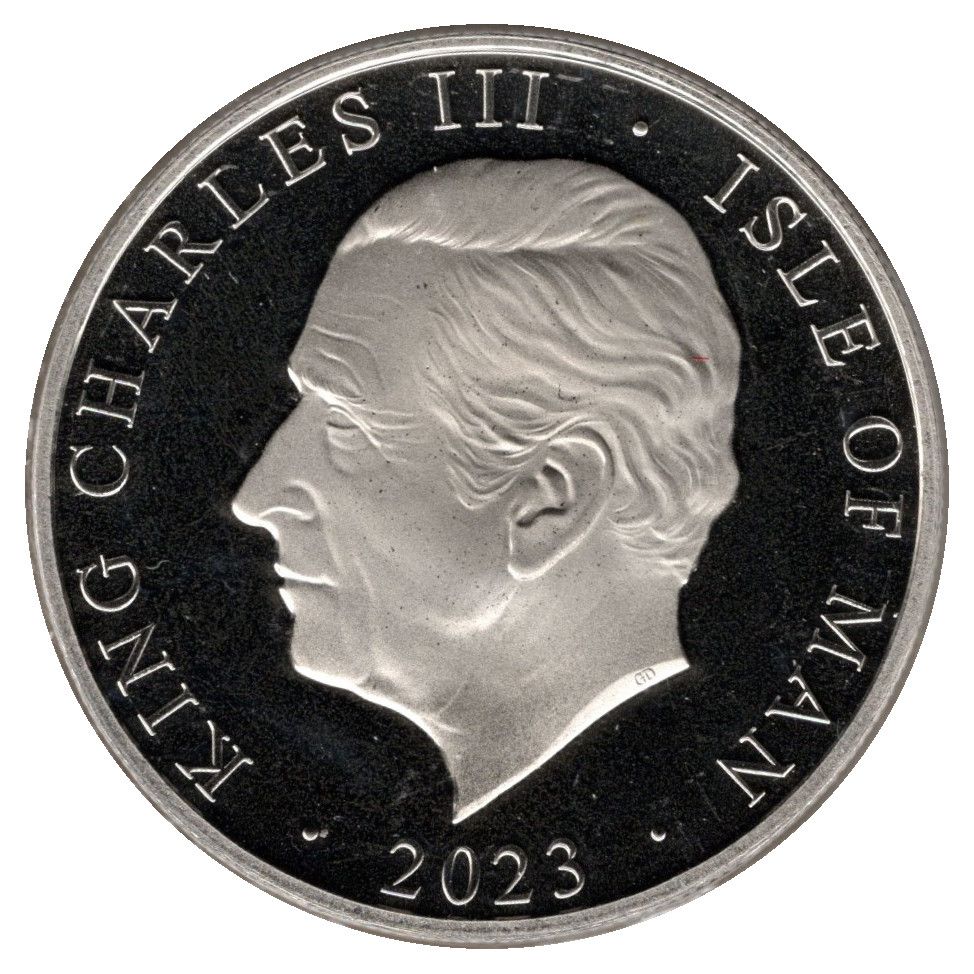 Isle of Man 5 Pounds - Charles III Coronation obverse