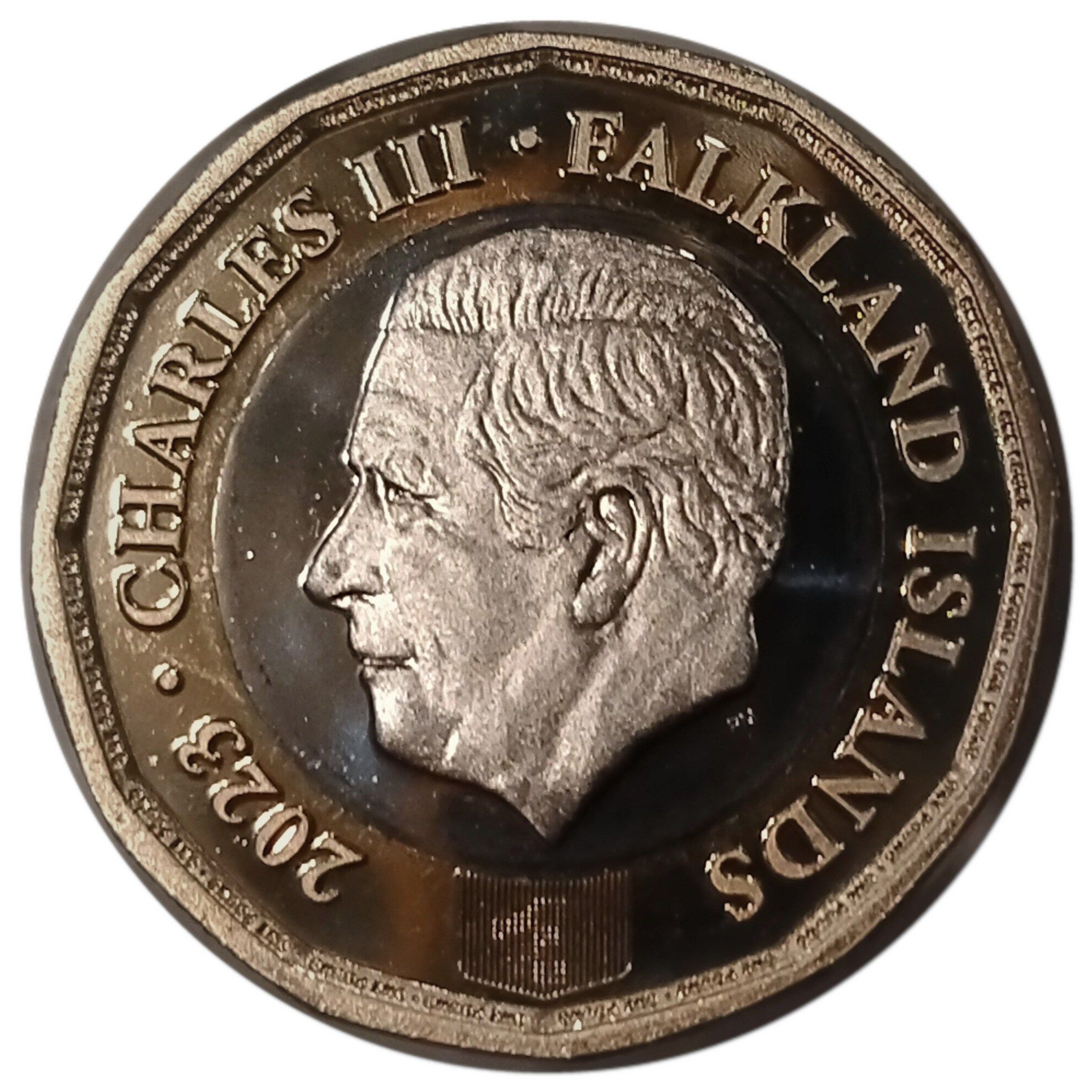 Falkland Islands 1 Pound - Charles III Coat of Arms obverse