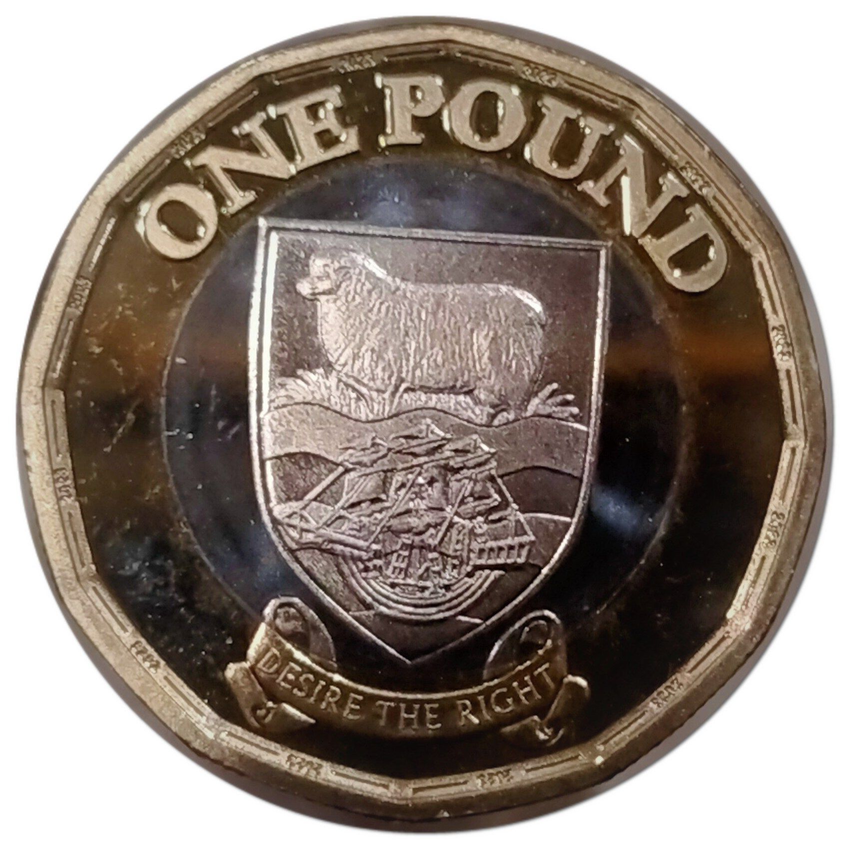 Falkland Islands 1 Pound - Charles III Coat of Arms