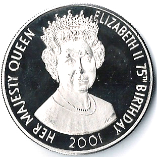 Tristan da Cunha 50 Pence - Elizabeth II Queen's Birthday; Silver Proof Issue