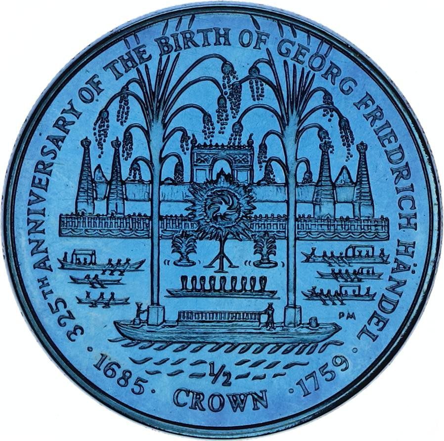 Isle of Man ½ Crown - Elizabeth II Georg F. Händel