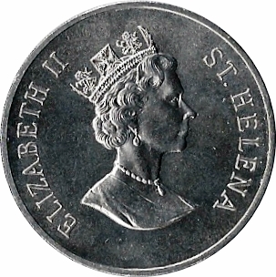 Saint Helena 50 Pence - Elizabeth II Queen Elizabeth's 70th Birthday; Silver Proof Issue obverse