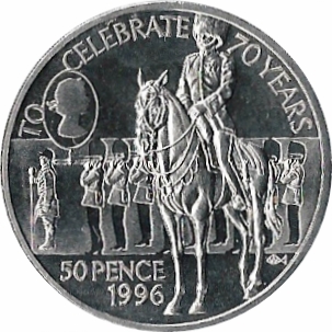 Saint Helena 50 Pence - Elizabeth II Queen Elizabeth's 70th Birthday; Silver Proof Issue