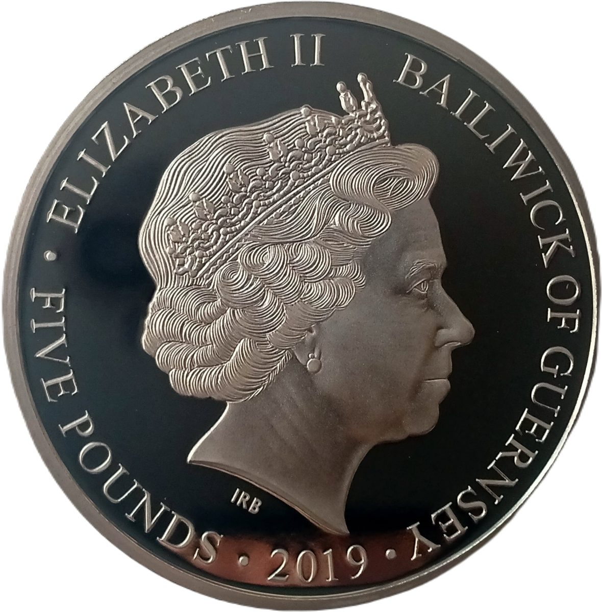 Guernsey 5 Pounds - Elizabeth II D-Day Landing 16.05 obverse