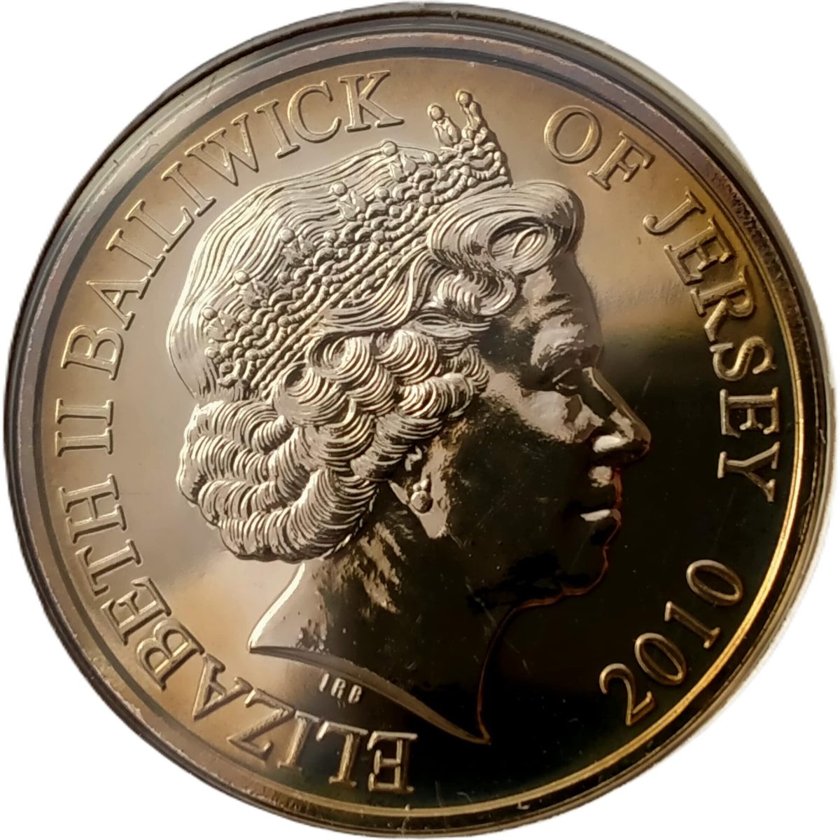 Jersey 5 Pounds - Elizabeth II The Battle of Britain - Supermarine Spitfire obverse