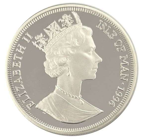 Isle of Man 1 Crown - Elizabeth II Sir Lancelot; Silver Proof obverse