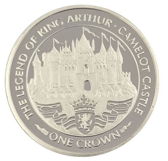 Isle of Man 1 Crown - Elizabeth II Camelot Castle; Silver Proof