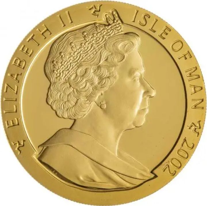 Isle of Man ½ Crown - Elizabeth II Queen on Horseback obverse