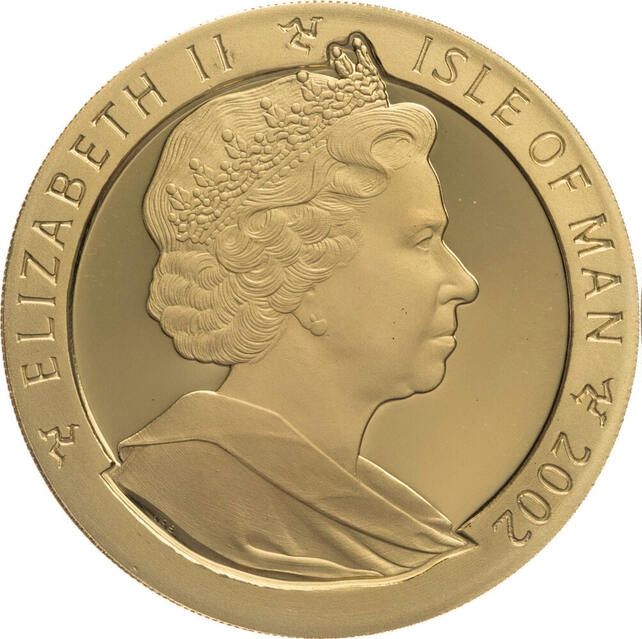 Isle of Man 1 Crown - Elizabeth II Queen on Horseback obverse