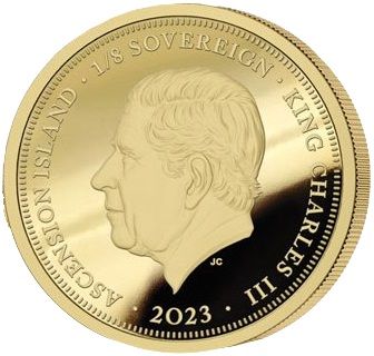 Ascension Island ⅛ Sovereign - Charles III Coronation