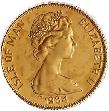 Isle of Man 1 Crown - Elizabeth II Ice Dancing; Gold 22ct obverse
