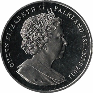 Falkland Islands 1 Crown - Elizabeth II Royal Wedding obverse