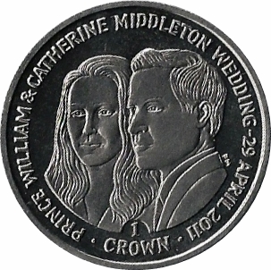 Falkland Islands 1 Crown - Elizabeth II Royal Wedding