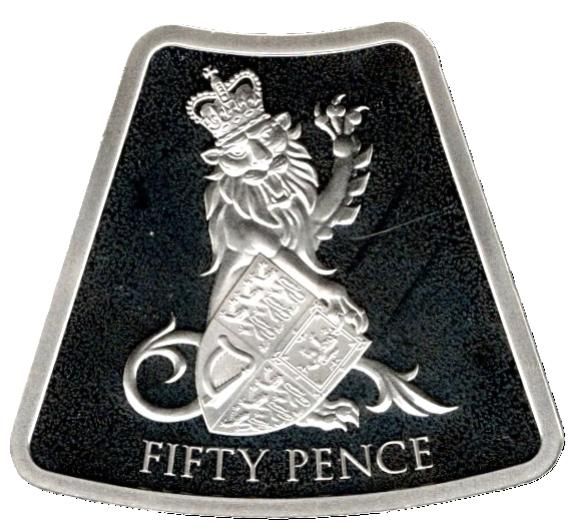 Jersey 50 pence - Elizabeth II The Lion of England