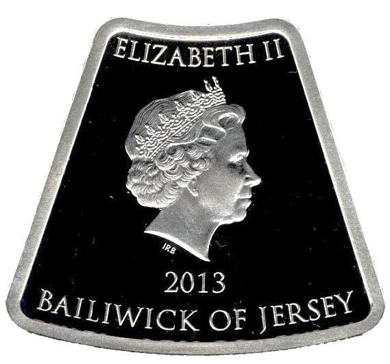 Jersey 50 pence - Elizabeth II The White Greyhound of Richmond obverse