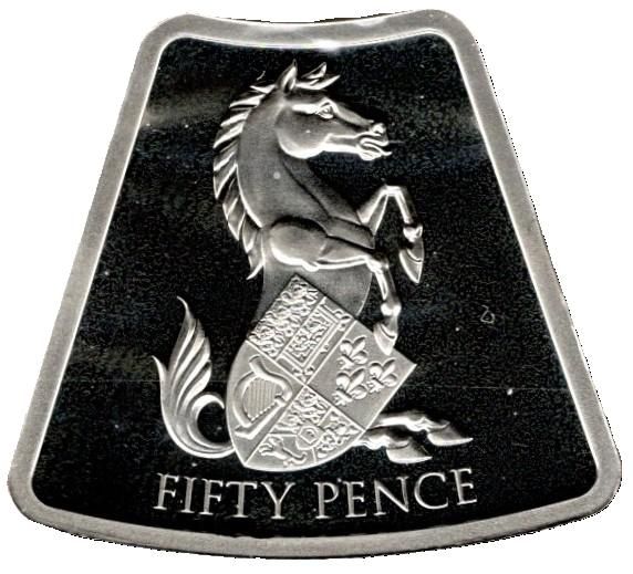 Jersey 50 pence - Elizabeth II The White Horse of Hanover
