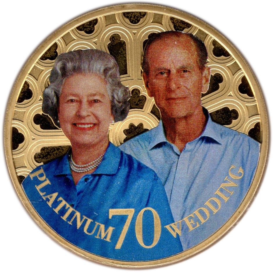 Jersey 50 Pence - Elizabeth II Platinum Wedding