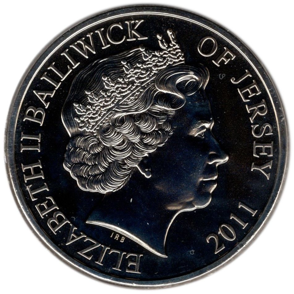 Jersey 5 Pounds - Queen Elizabeth II Royal British Legion obverse