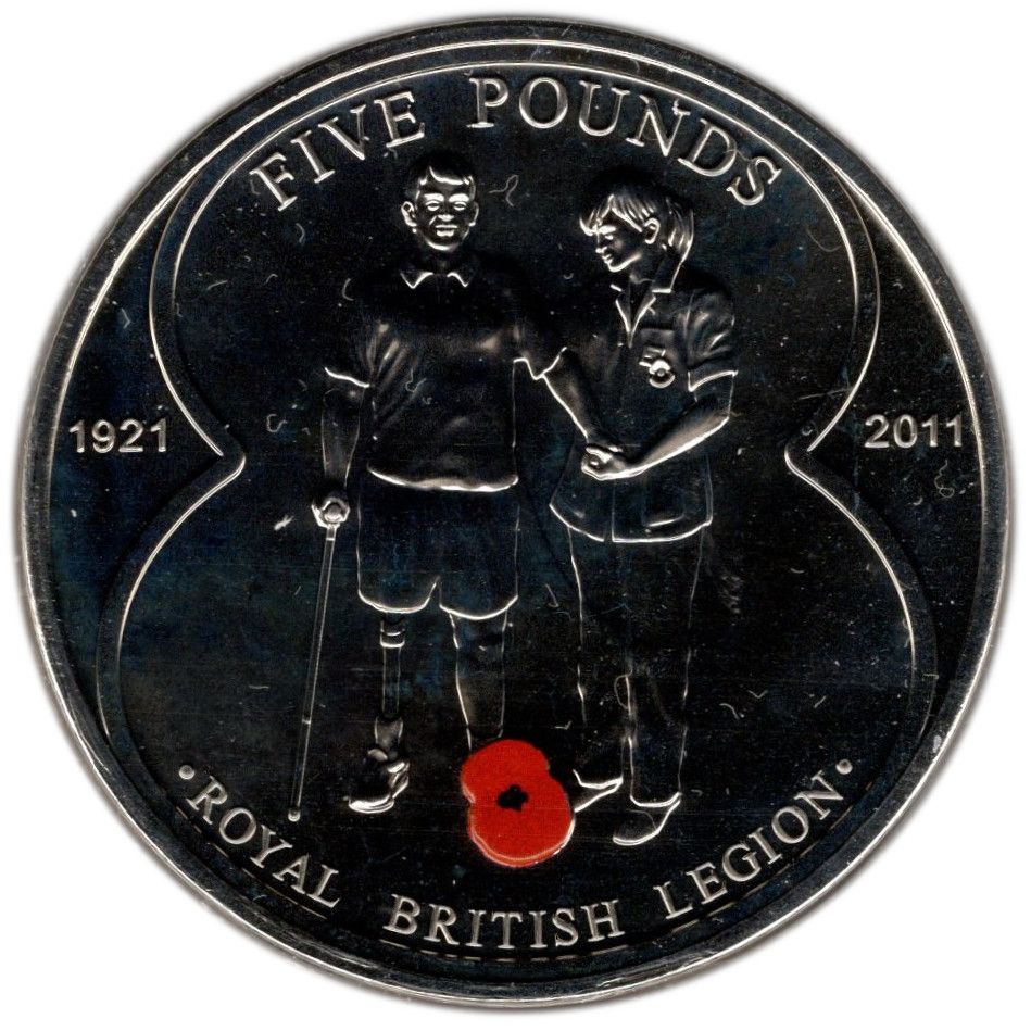 Jersey 5 Pounds - Queen Elizabeth II Royal British Legion reverse