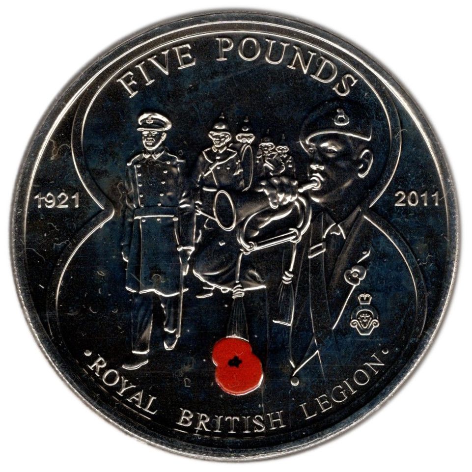 Jersey 5 Pounds - Queen Elizabeth II Royal British Legion reverse