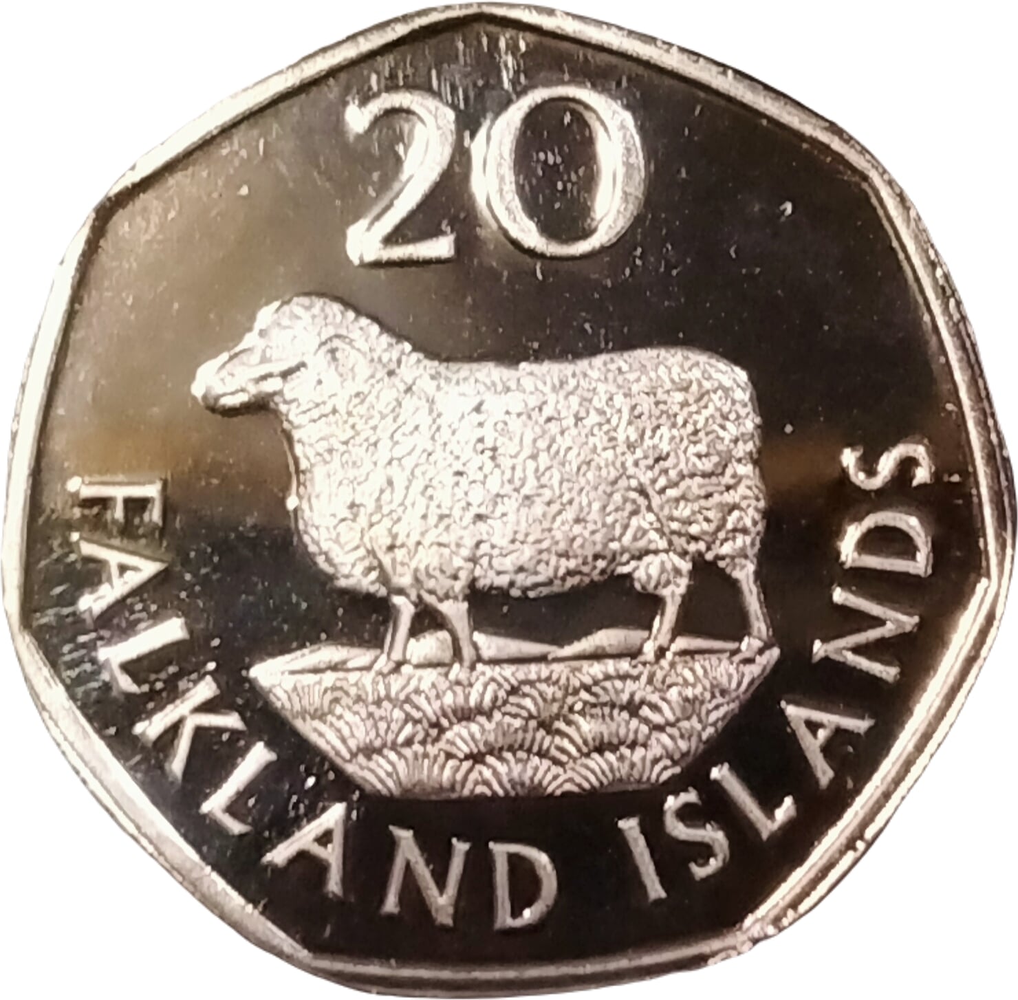 Falkland Islands 20 Pence - Charles III reverse