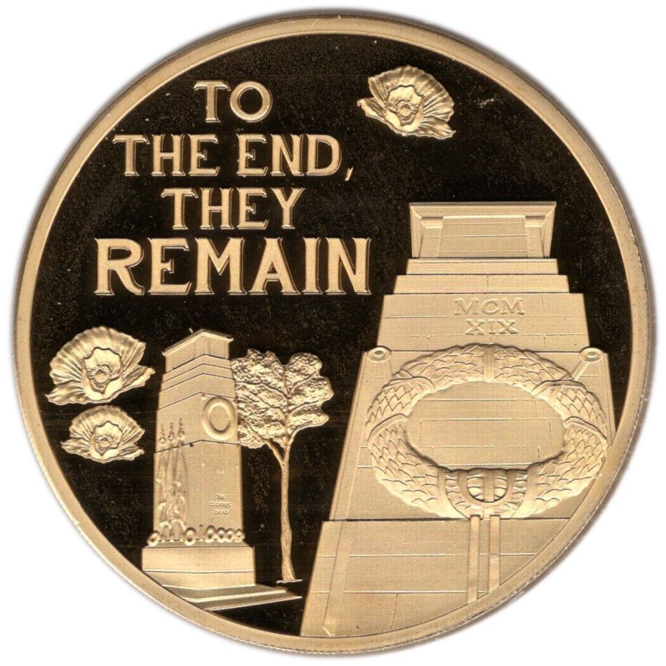 Guernsey 50 Pence - Elizabeth II WWI - Cenotaph reverse
