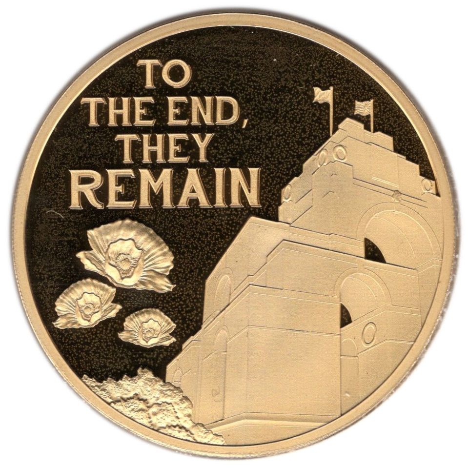 Guernsey 50 Pence - Elizabeth II WWI - Thiepval Memorial reverse