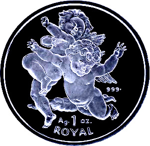 Gibraltar 1 Royal - Elizabeth II Cherubs; Silver Proof