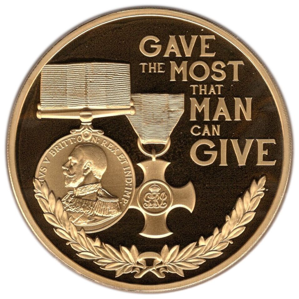 Guernsey 50 Pence - Elizabeth II WWI - Royal Navy Medals reverse