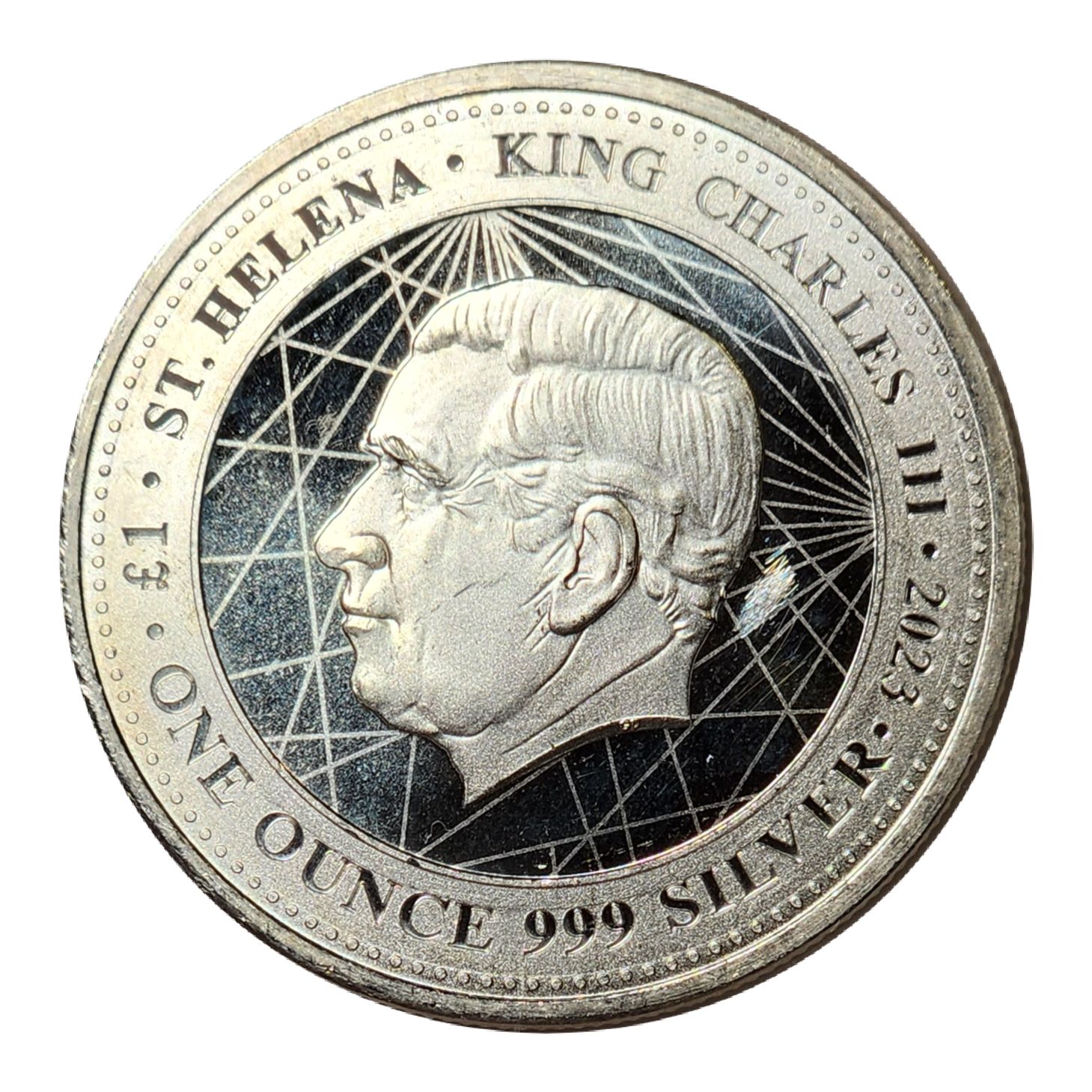 Saint Helena 1 Pound - Charles III The Boston Tea Party, proof obverse