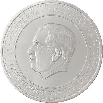 Saint Helena 1 Pound - Charles III Boston Tea Party, BU obverse