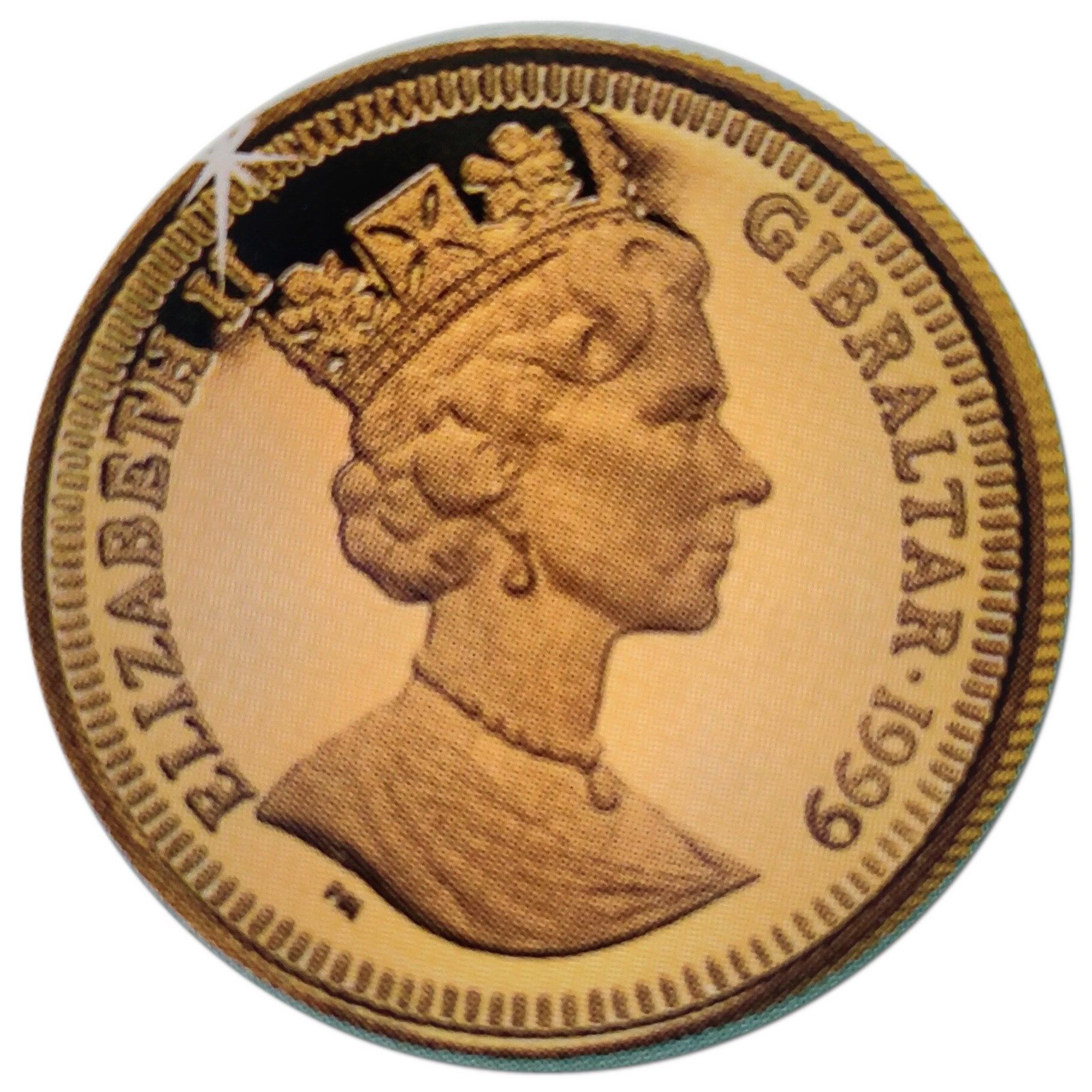 Gibraltar ⅕ Crown - Elizabeth II Tirpitz obverse