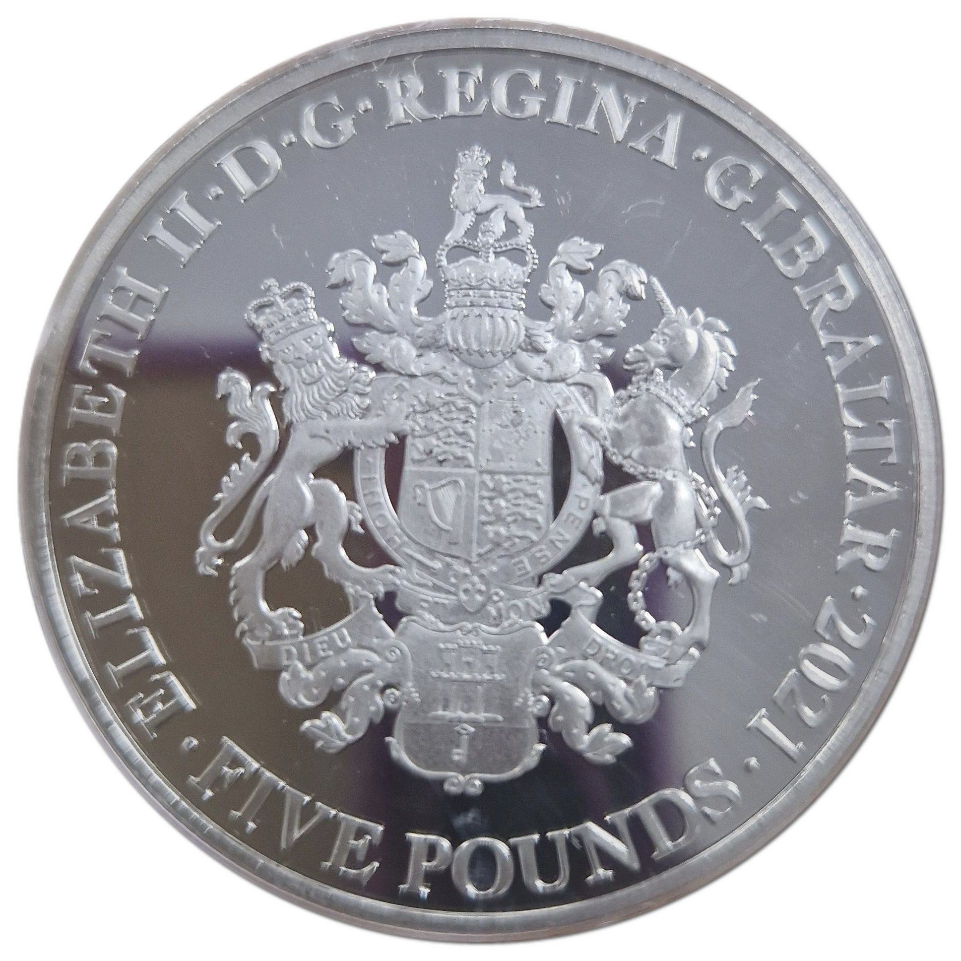Gibraltar 5 Pounds - Elizabeth II City Council Gibraltar Centenary obverse