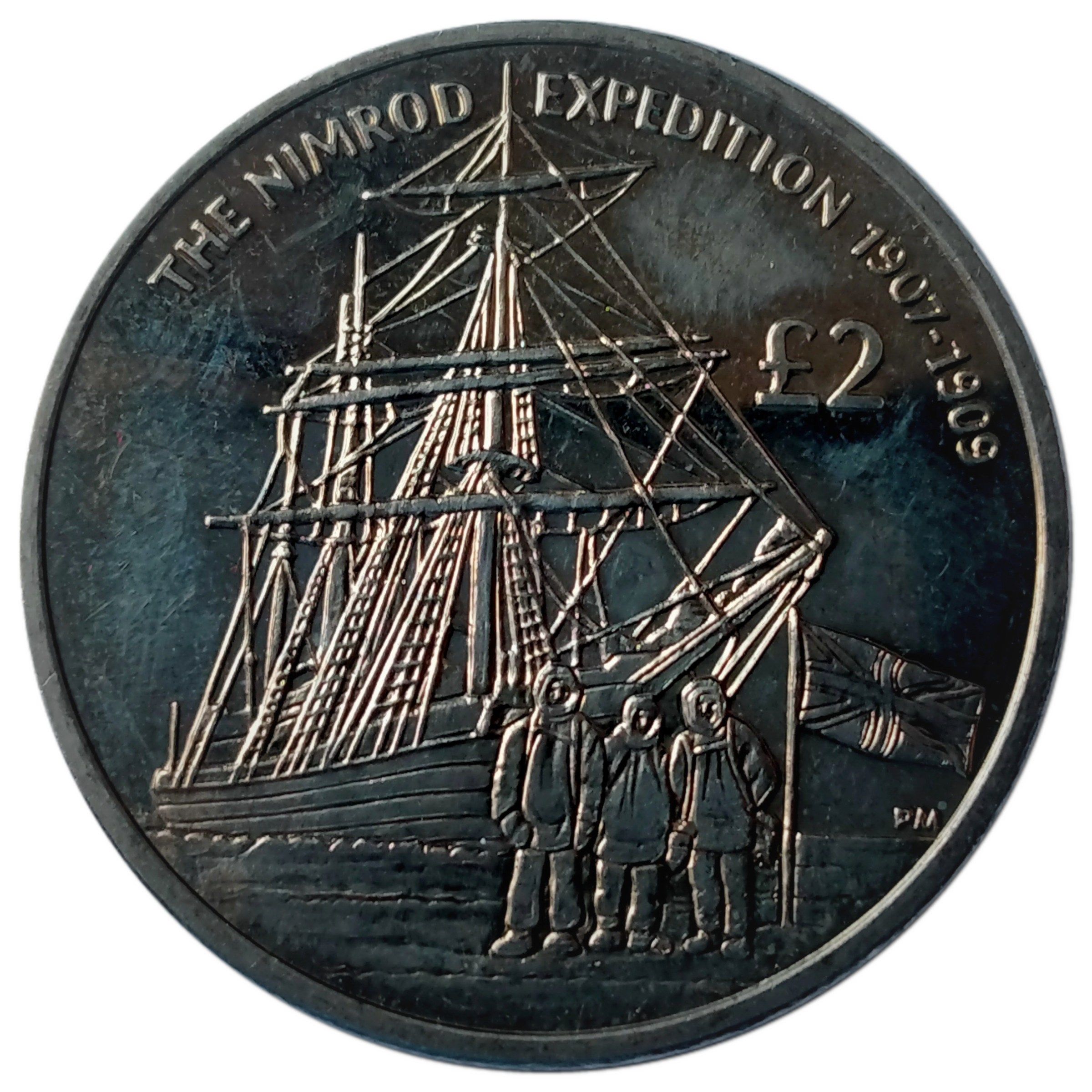 South Georgia and the South Sandwich Islands 2 Pounds - Elizabeth II Nimrod Expedition
