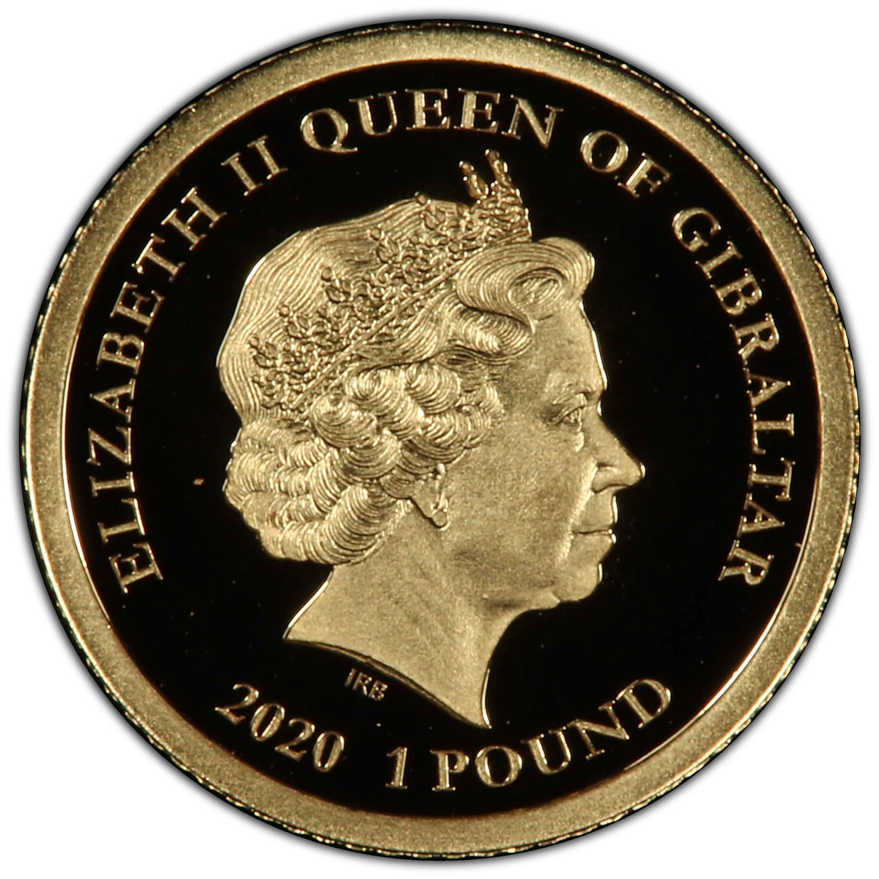 Gibraltar 1 Pound - Elizabeth II UEFA Euro 2020 obverse