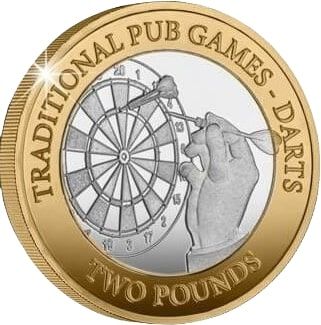 Jersey 2 Pounds - Charles III Darts; Silver Proof