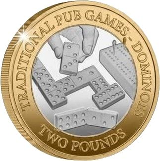 Jersey 2 Pounds - Charles III Dominoes; Silver Proof