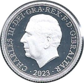 Gibraltar 1 Sovereign - Charles III The Love Story obverse
