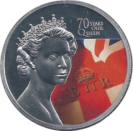 Ascension Island 5 Pounds - Elizabeth II Platinum Jubilee