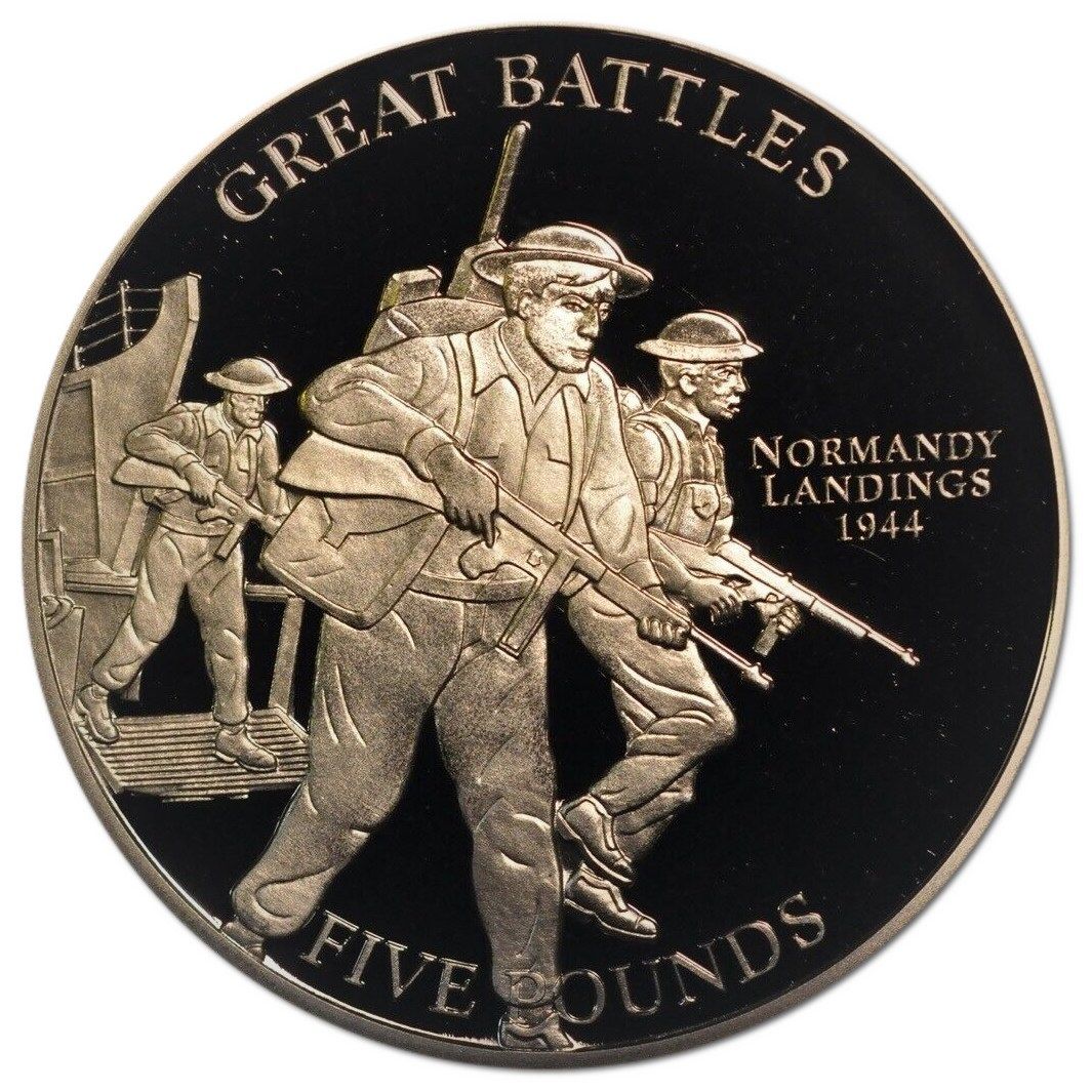 Jersey 5 Pounds - Elizabeth II Normandy Landings 1944 reverse