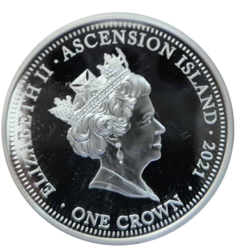 Ascension Island 1 Crown - Elizabeth II Prince Philip of Greece and Denmark obverse