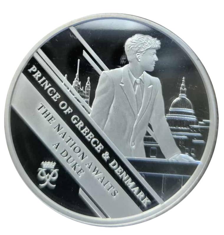 Ascension Island 1 Crown - Elizabeth II Prince Philip of Greece and Denmark