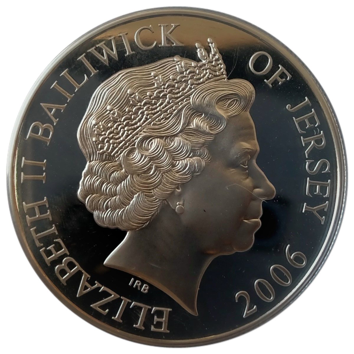 Jersey 5 Pounds - Elizabeth II Victoria Cross - Lancashire Fusiliers obverse